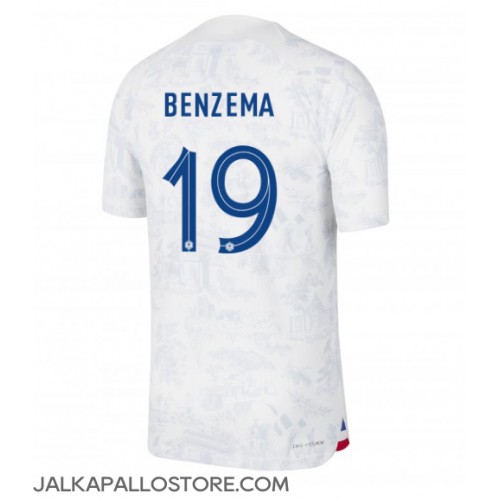 Ranska Karim Benzema #19 Vieraspaita MM-kisat 2022 Lyhythihainen